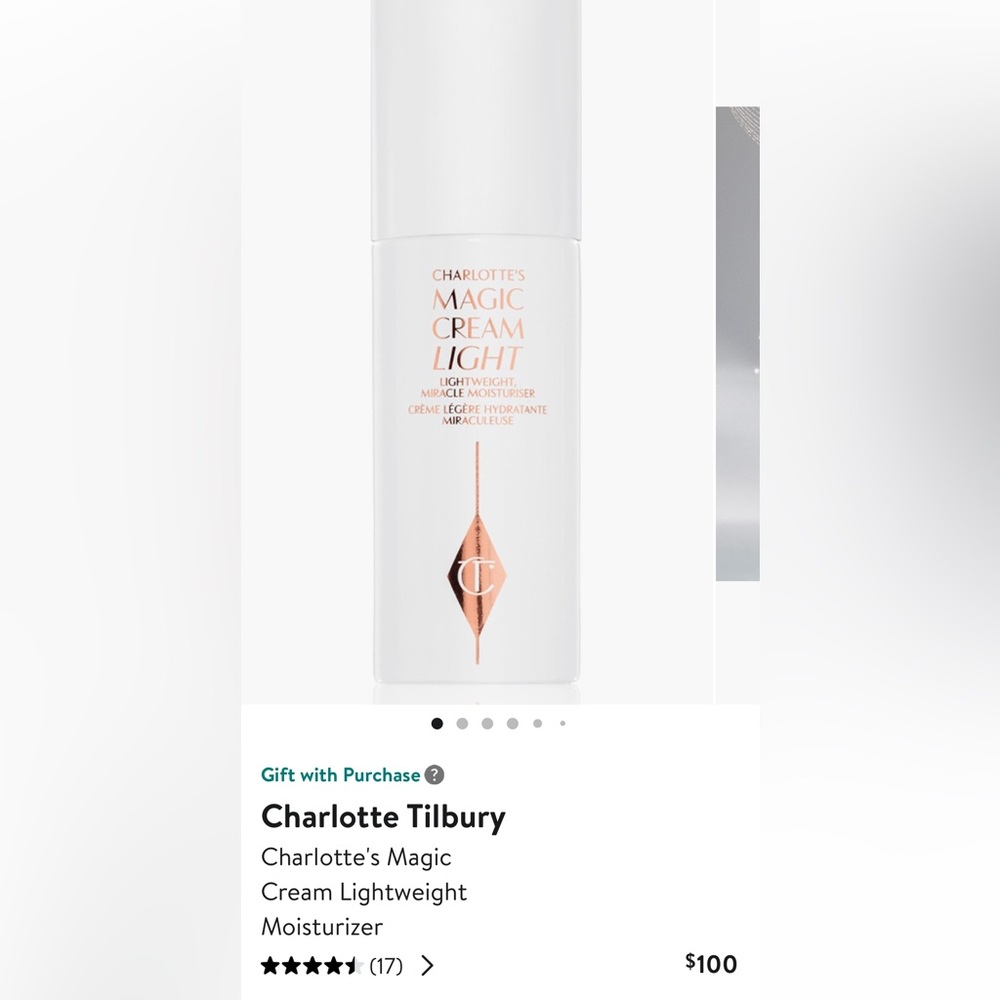 Charlotte Tilbury
Charlotte's Magic
Cream Lightweight
Moisturizer
